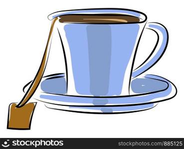 A cup of tea, illustration, vector on white background.