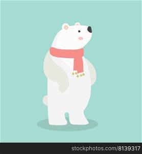 A Cute Polar bear character. 