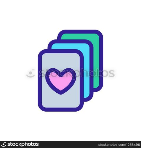 a deck of cards icon vector. A thin line sign. Isolated contour symbol illustration. a deck of cards icon vector. Isolated contour symbol illustration