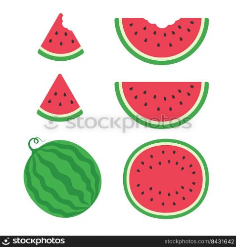 A delicious red watermelon Sweet fruit that is commonly eaten during summer for freshness.