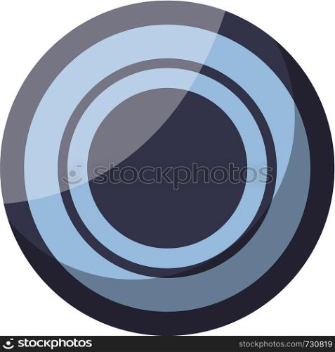 A Dining plate in blue color to eat food or desert vector color drawing or illustration.
