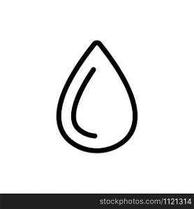 A drop of blood icon vector. A thin line sign. Isolated contour symbol illustration. A drop of blood icon vector. Isolated contour symbol illustration