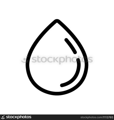 A drop of oil is an icon vector. Thin line sign. Isolated contour symbol illustration. A drop of oil is an icon vector. Isolated contour symbol illustration