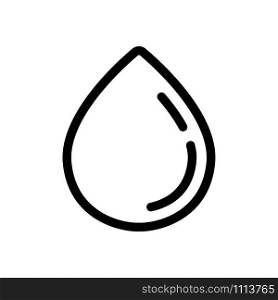 A drop of oil is an icon vector. Thin line sign. Isolated contour symbol illustration. A drop of oil is an icon vector. Isolated contour symbol illustration