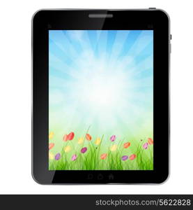 A ecologic abstract Tablet PC illustration