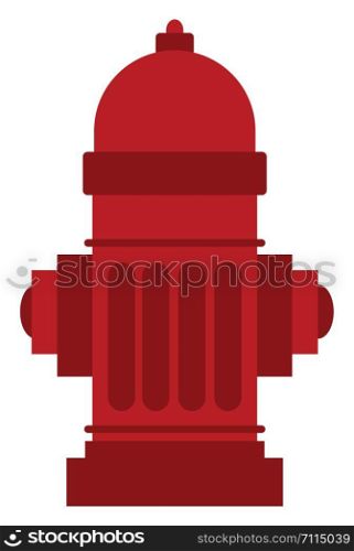 A fire hydrant filled with water and is ready to serve , vector, color drawing or illustration.