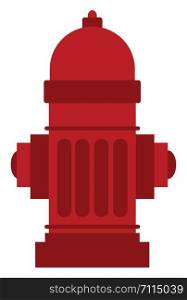 A fire hydrant filled with water and is ready to serve , vector, color drawing or illustration.