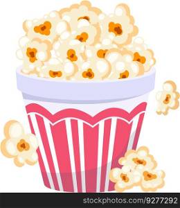 A flat design of popcorn Royalty Free Vector Image