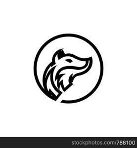 a fox animal logo template