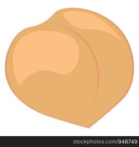 A fresh and delicious peach, vector, color drawing or illustration.