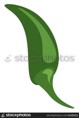 A fresh green jalapeno, vector, color drawing or illustration.