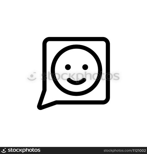A fun message icon vector. A thin line sign. Isolated contour symbol illustration. A fun message icon vector. Isolated contour symbol illustration