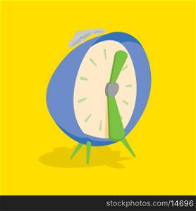 A funny cartoon of an alarm clock.