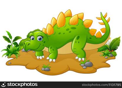 A Funny stegosaurus animal cartoon