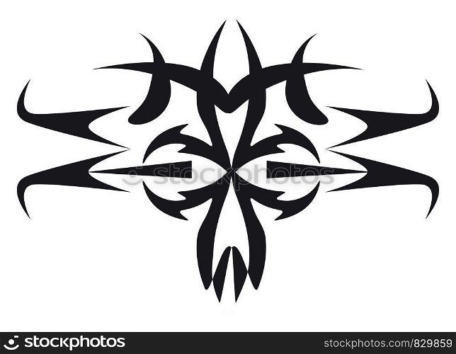 A geometrical tattoo design vector or color illustration