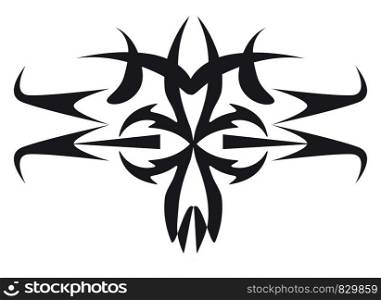 A geometrical tattoo design vector or color illustration