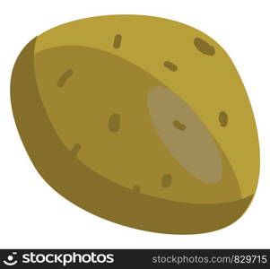 A golden potato vector or color illustration