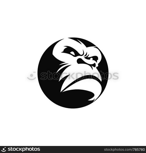 a gorilla face logo template