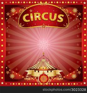 A greeting circus card for christmas or the new year