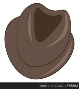 A grey color hat vector or color illustration
