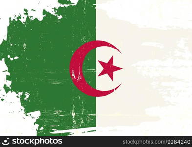 A grunge flag of algeria for you