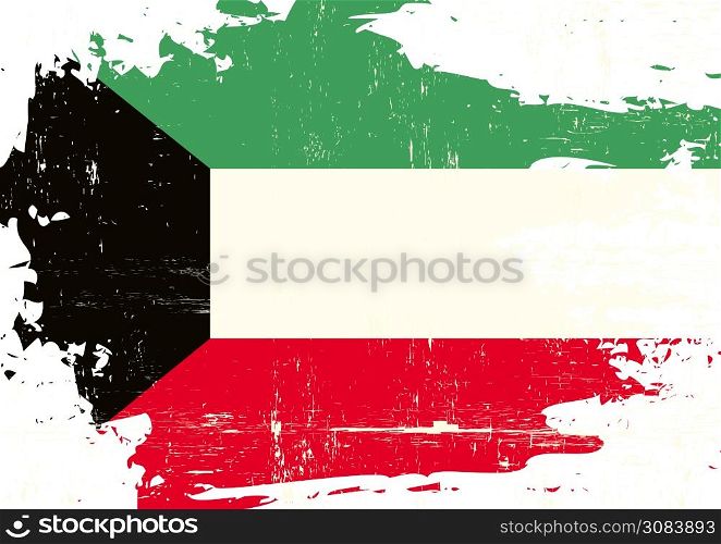 A grunge flag of Kuwait for you