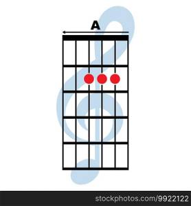 A guitar chord icon. Basic guitar chord vector illustration symbol design