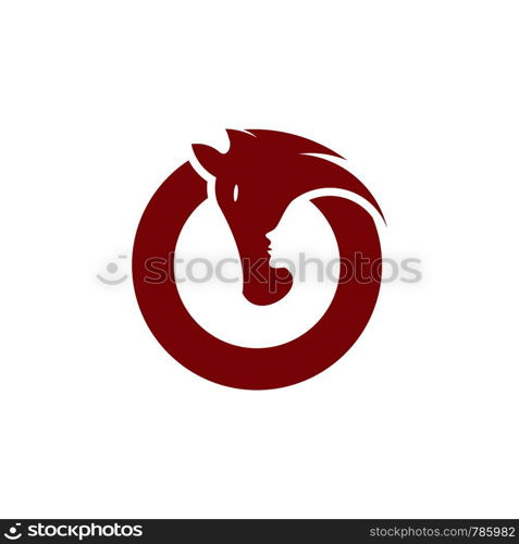 a head of horse logo template