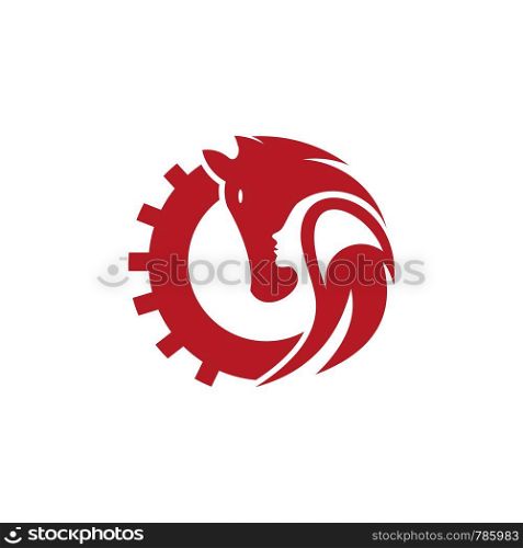 a head of horse logo template