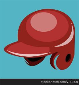 A Helmet cap for sports like cricket boxing etc. vector color drawing or illustration.