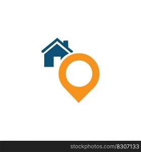 A House location logo, home location,πn house logo