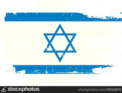 A israeli flag with a grunge texture