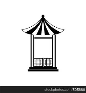 A japanese lotus pavilion icon in simple style isolated on white. A japanese lotus pavilion icon, simple style