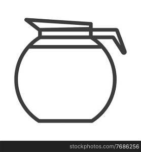 A jug for drinks, water. Simple food icon in trendy line style isolated on white background for web apps and mobile concept. Vector Illustration. EPS10. A jug for drinks, water. Simple food icon in trendy line style isolated on white background for web apps and mobile concept. Vector Illustration
