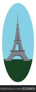 A landmark tower in Paris city vector or color illustration