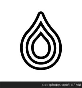 A layered drop icon vector. Thin line sign. Isolated contour symbol illustration. A layered drop icon vector. Isolated contour symbol illustration