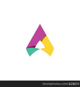 a letter abstract geometric logo vector logotype