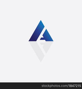 A Letter and font logo A Template vector icon illustration design