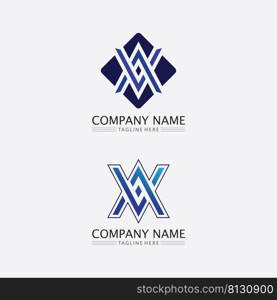 A Letter and font logo design Template vector icon illustration design
