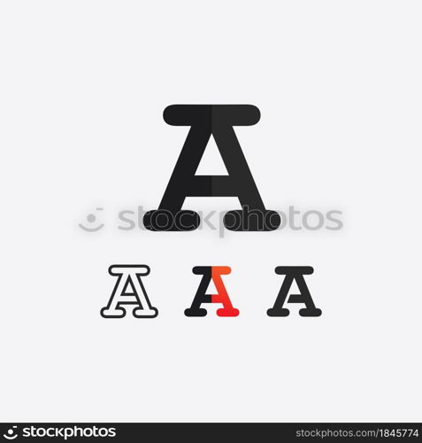 A Letter and font Logo Template vector icon illustration design