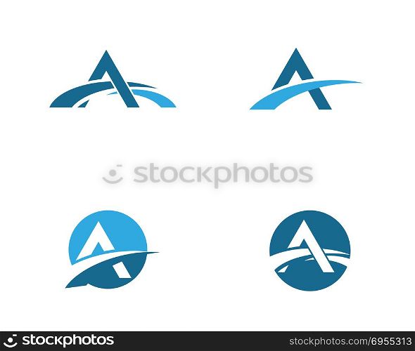 A Letter Bridge icon Logo template. A Letter Bridge icon vector illustration Logo template design