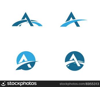 A Letter Bridge icon Logo template. A Letter Bridge icon vector illustration Logo template design