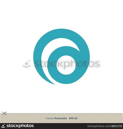 A Letter Circle Abstract Sphere Vector Logo Template Illustration Design. Vector EPS 10.