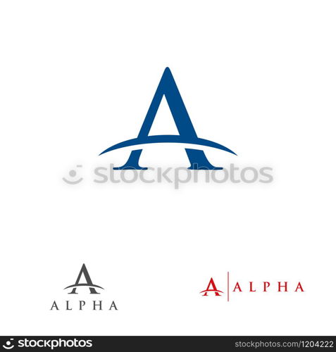 A letter design concept for business or company name initial