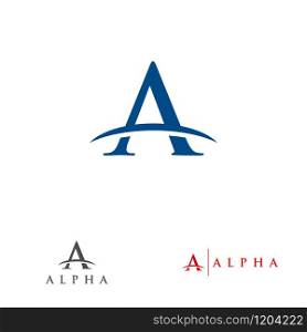 A letter design concept for business or company name initial