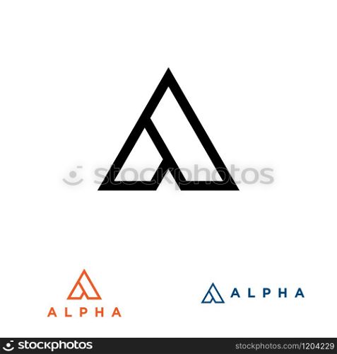 A letter design concept for business or company name initial