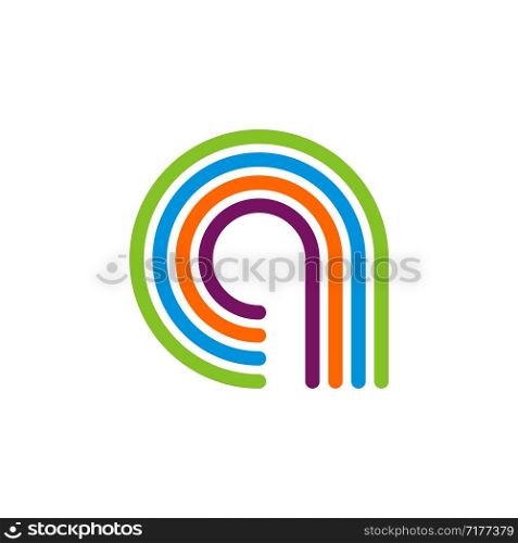 A Letter Lines Logo Template Illustration Design. Vector EPS 10.