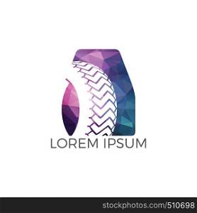 A letter logo car wheel logo design. Tyre company or tyre shop vector logo design.