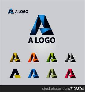 A letter logo design, letter A in brush stoke vector icon.