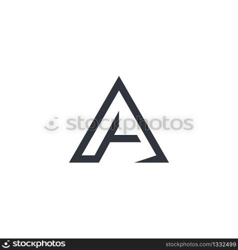 A letter logo template vector icon